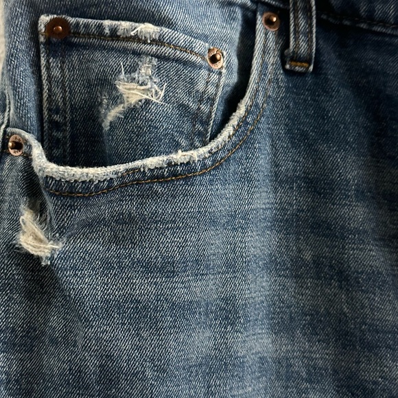 Abercrombie&fitch curve love capri jeans 90's slim Straight Ultra High rise Sz35 - Picture 3 of 8